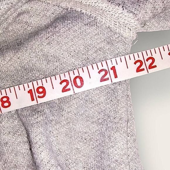 12pm By Mon Ami Womens Tee Sz M Unisex Cowl Neck Grey Gold Sparkle Reindeer Xmas - Picture 9 of 9